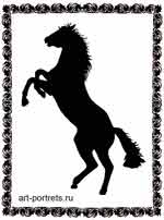 horse silhouette art